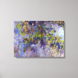 Toile Glycines (laissées) par Claudet Monet, fleurs