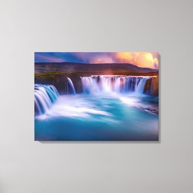 Toile Godafoss, chutes d'Islande (Recto)
