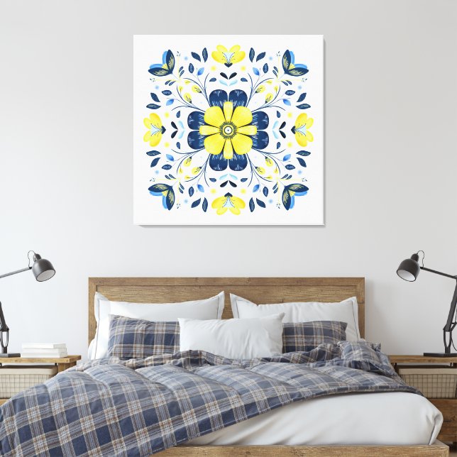 Toile Golden Bloom Harmony (Insitu(Chambre))