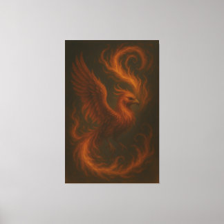 Toile Golden Fire Phoenix • Luxury Fine Art Canvas Print