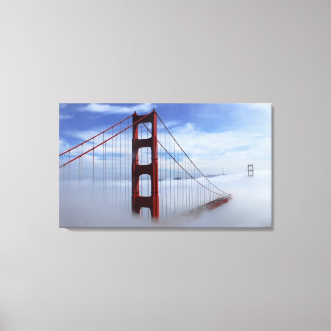 Toile Golden Gate Bridge enchevêtré dans les nuages (Recto)