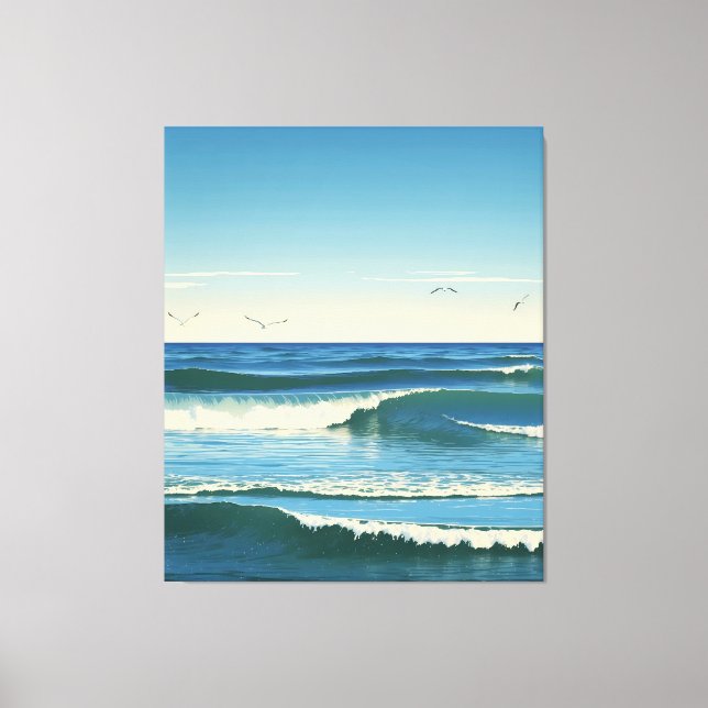 Toile Golven Dansende sous le ciel (Recto)