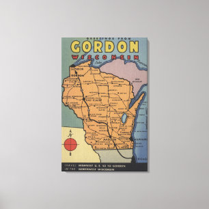Toile Gordon, le Wisconsin - grandes scènes de lettre