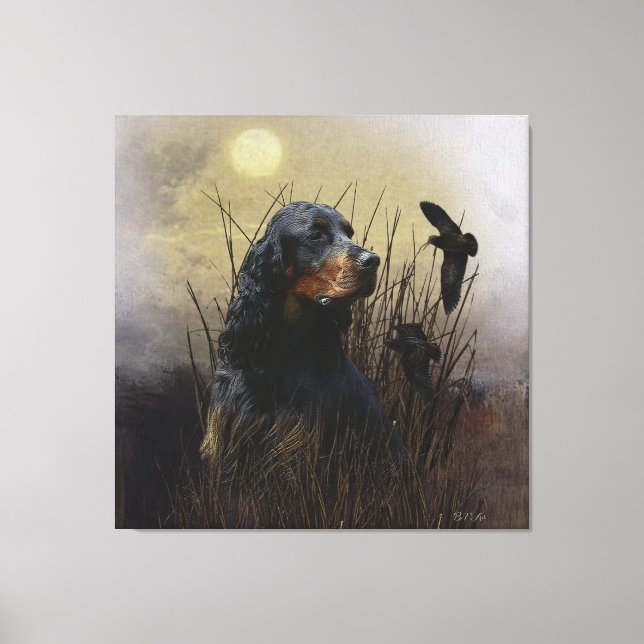 Toile Gordon Setter, compagnon de chasse (Recto)