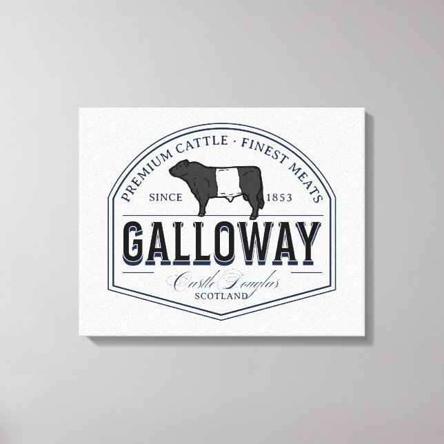 Toile Gorgeous Belted Galloway Steer Cutout Beltie Gift  (Recto)