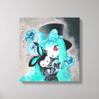 Toile Goth Girl Sweet avec lapin pour animaux