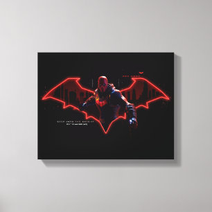Toile Gotham Chevaliers Hood rouge dans le logo