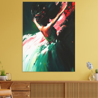 Toile Grace Abstraite en mouvement - Peinture à l'huile
