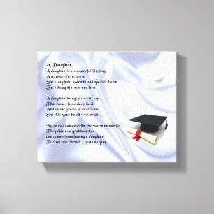 Toile Graduation Daughter Poem Canvas Imprimer
