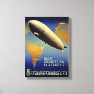 Toile Graf Zeppelin Poster vintage restauré