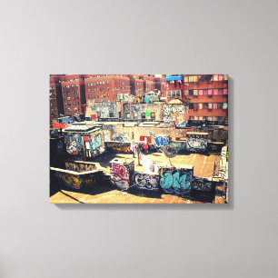 Toile Graffiti chinois sur le toit