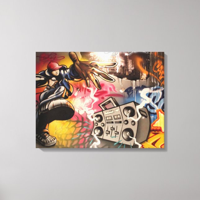 Toile Graffiti de Boombox Hip hop (Recto)