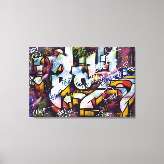 TOILE GRAFFITI DE MUR PEINT (Recto)