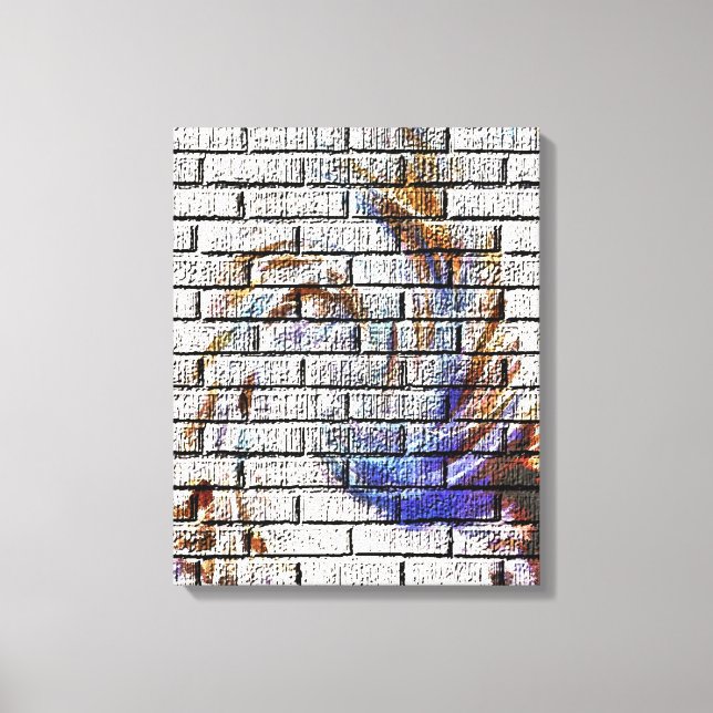 TOILE GRAFFITI SUR UN MUR EN BRIQUE (Recto)