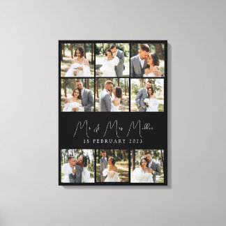 Toile Grand Mariage Collage photo Canvas cadeau