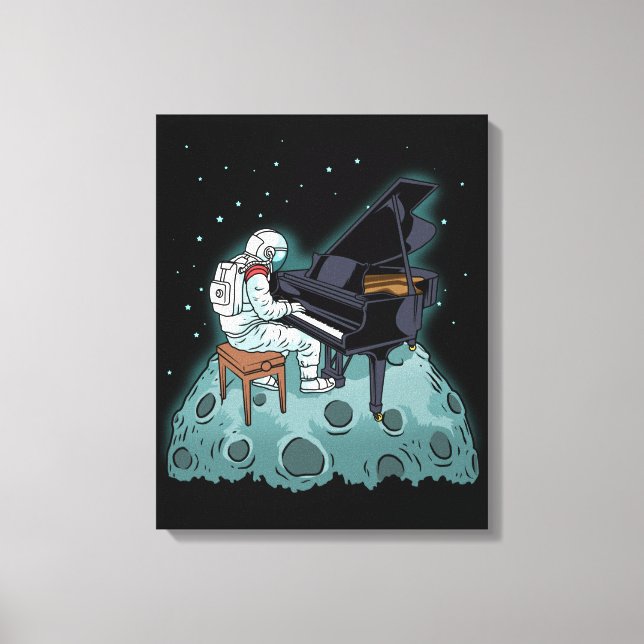Toile Grand Piano Musique Pianiste Cadeau Astronaut Pian (Recto)