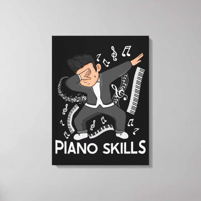 Toile Grand Piano Player Pianist Pianist Cadeau Musique  (Recto)