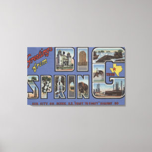 Toile Grand ressort, le Texas - grandes scènes de lettr