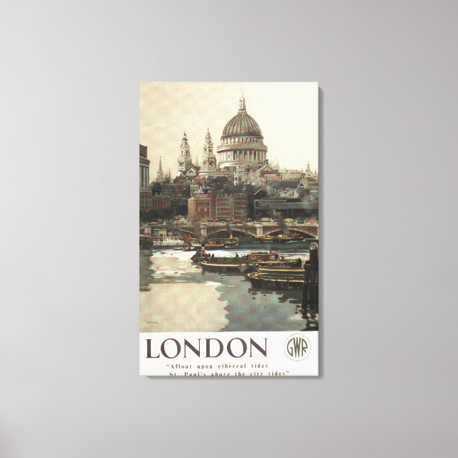 Toile Grand Western Railway St. Paul's Travel Poster (Recto)