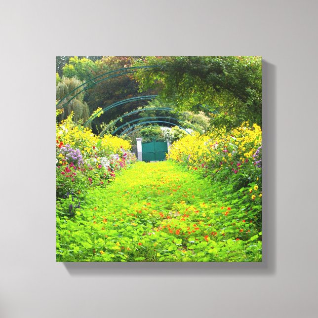Toile Grande Allée de Monet, jardin de Monet, Giverny (Recto)
