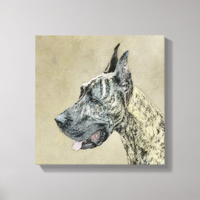 Toile Grande Danse (Brindle) Peinture - Art Chien origin (Recto)