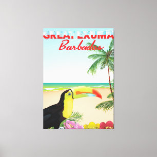 Toile Grande Euxma Barbade affiche voyage