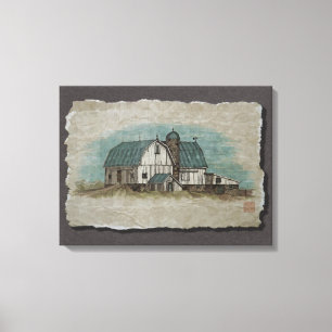 Toile Grande grange amish blanche