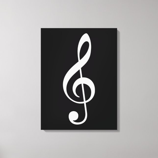 Toile grande note musicale de clef triple (Recto)