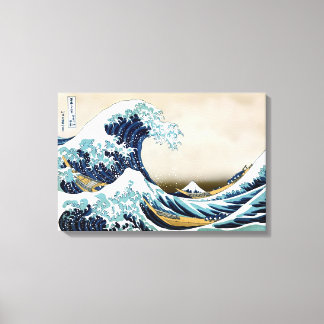 Toile Grande vague restaurée au large de Kanagawa par Ho