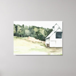 Toile Grange de blanc d'aquarelle