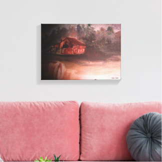 Toile grange et balles