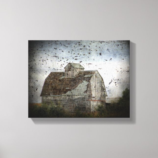 Toile Grange et oiseaux (Recto)