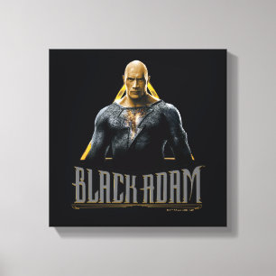 Toile Graphique Caractère et nom Adam noir