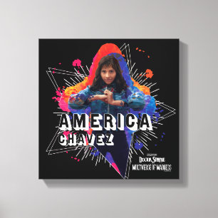 Toile Graphique de caractères étoilés America Chavez