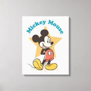 Toile Graphique du nom de star de Mickey Mouse