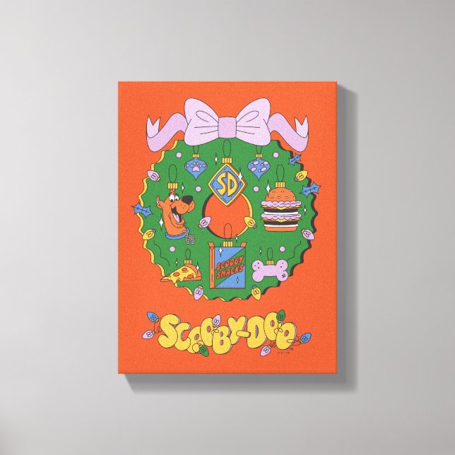 Toile Graphisme de couronne de Noël pour snack de Scooby (Recto)