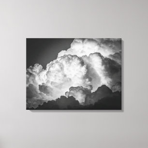 Toile Gras Clouds Fluffants Canvas Art Imprimer