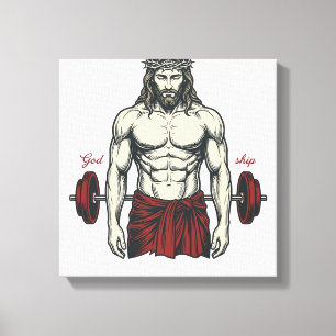 Toile Gravure Vintage Foi Force Design Graphique_1