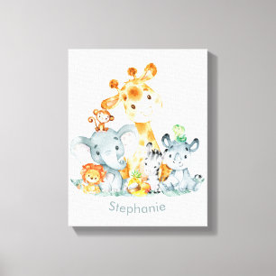 Toile Gray Mint Watercolor Cute