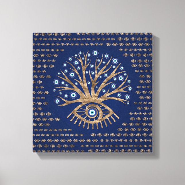 Toile Greek Eye Tree - Mati Mataki - Matiasma (Recto)