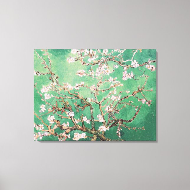 Toile Green Van Gogh Almond Blossoms (Recto)