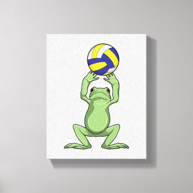 Toile Grenouille avec volleyball (Recto)