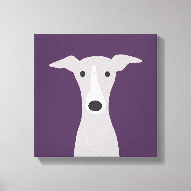 Toile Greyhound mignon, Greyhound italien ou Chien Whipp (Recto)