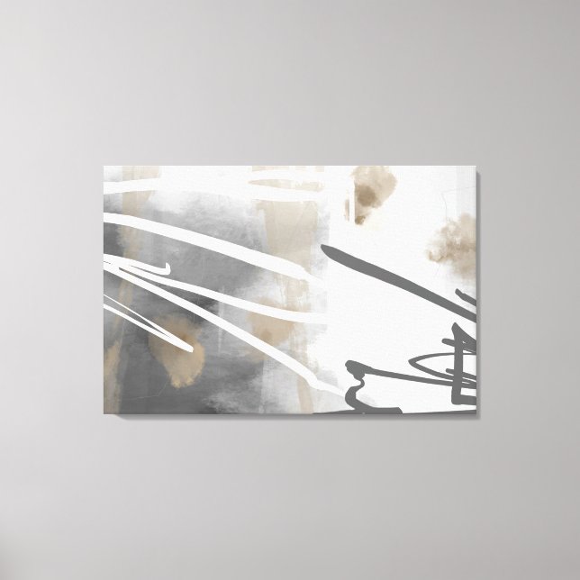 Toile Grige neutre minimaliste nordique Abstrait nordiqu (Recto)