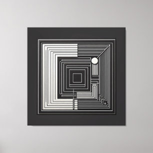 Toile Grille de profondeur géométrique