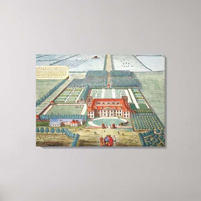 Toile Grimsthorp dans le comté de Lincoln gravée par Jo (Recto)