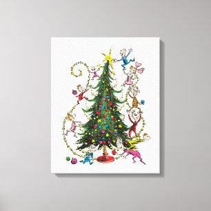 Toile Grinch classique   Arbre de Noël
