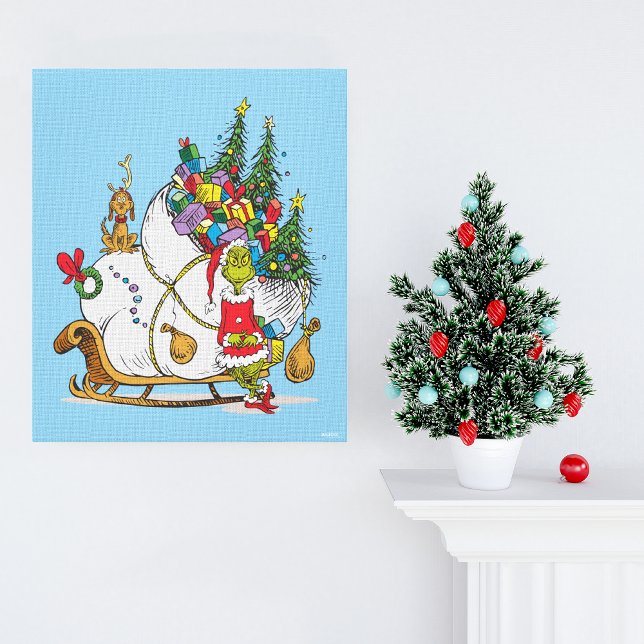 Toile Grinch classique | La tige de course Grinch & Max (Créateur téléchargé)