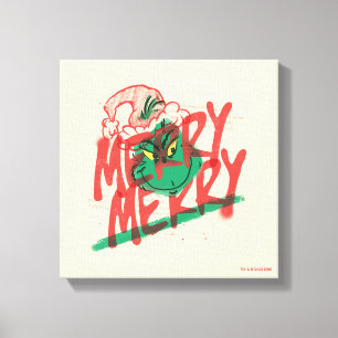 Toile Grinch Grunge Graphique Joyeux Joyeux
