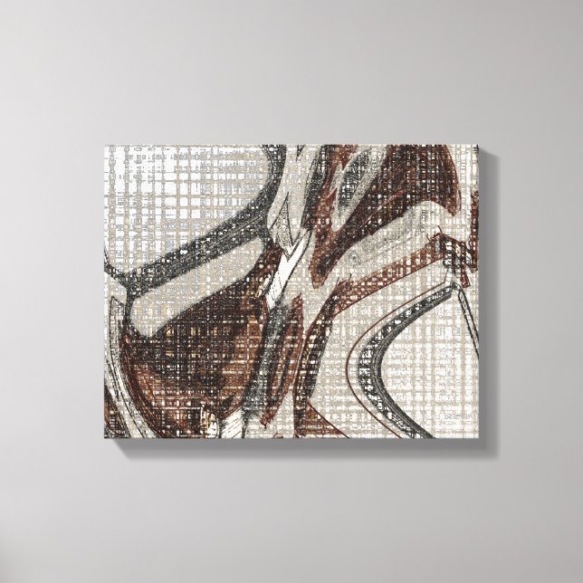 Toile Gris et art Abstrait Brown (Recto)